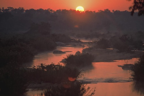 Komati River Chalets zonsondergang